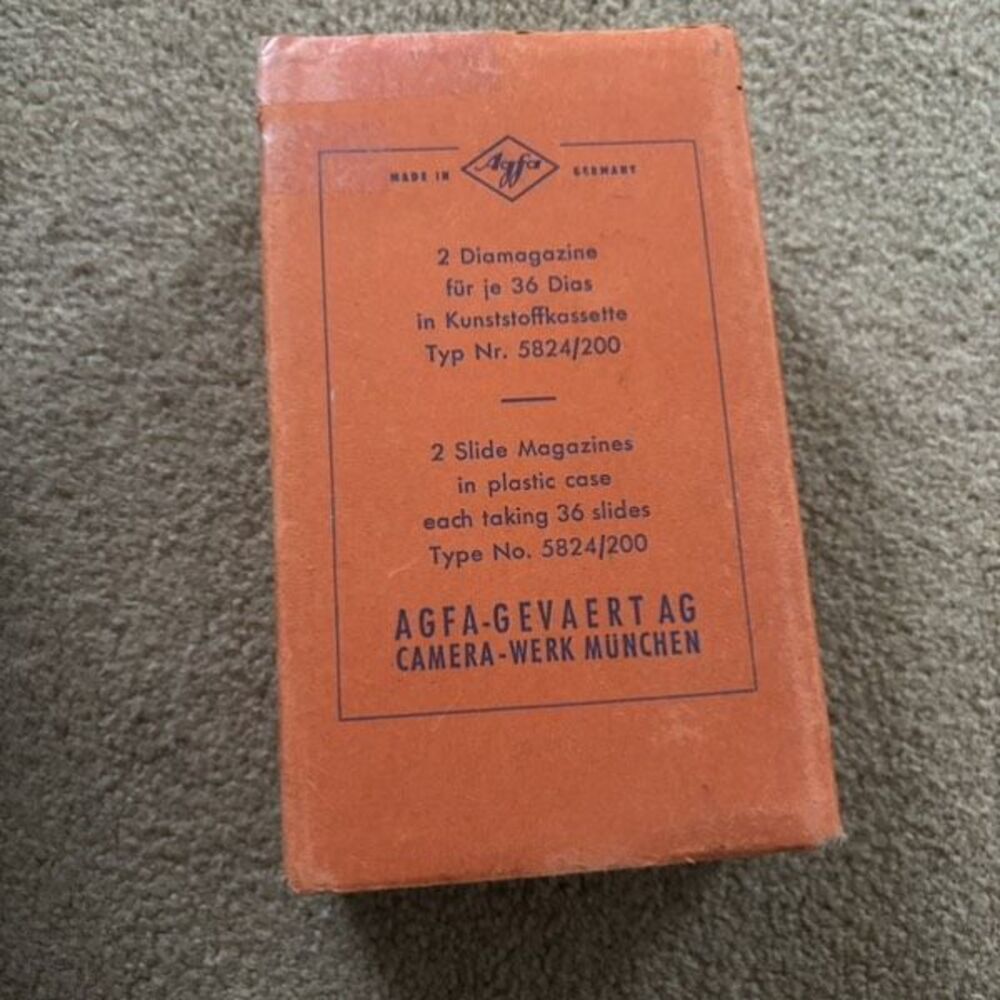 Agfa-Gevaert 2 Slide Magazines In Plastic Case Type No. 5824/200